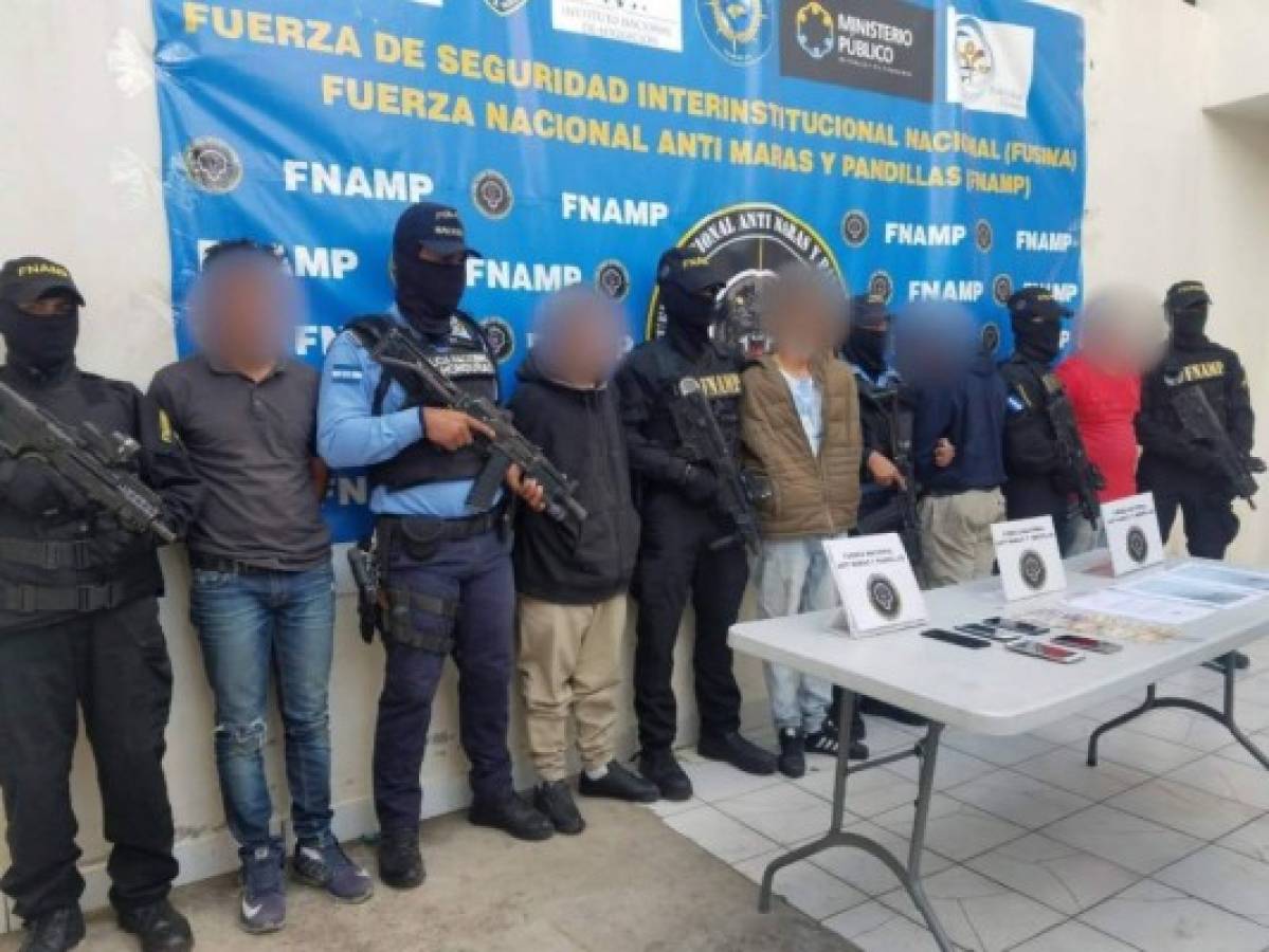 Capturan a cinco presuntos integrantes de la Pandilla 18 en Amarateca