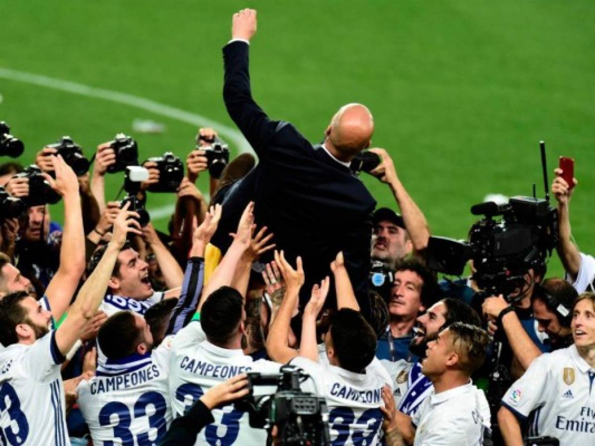La reacción de Zidane tras coronarse campeón de Liga con Real Madrid: 'Es mi día más feliz profesionalmente'
