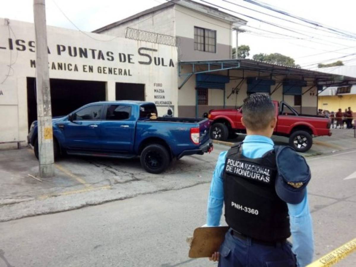 Matan a tres personas frente a un negocio en San Pedro Sula