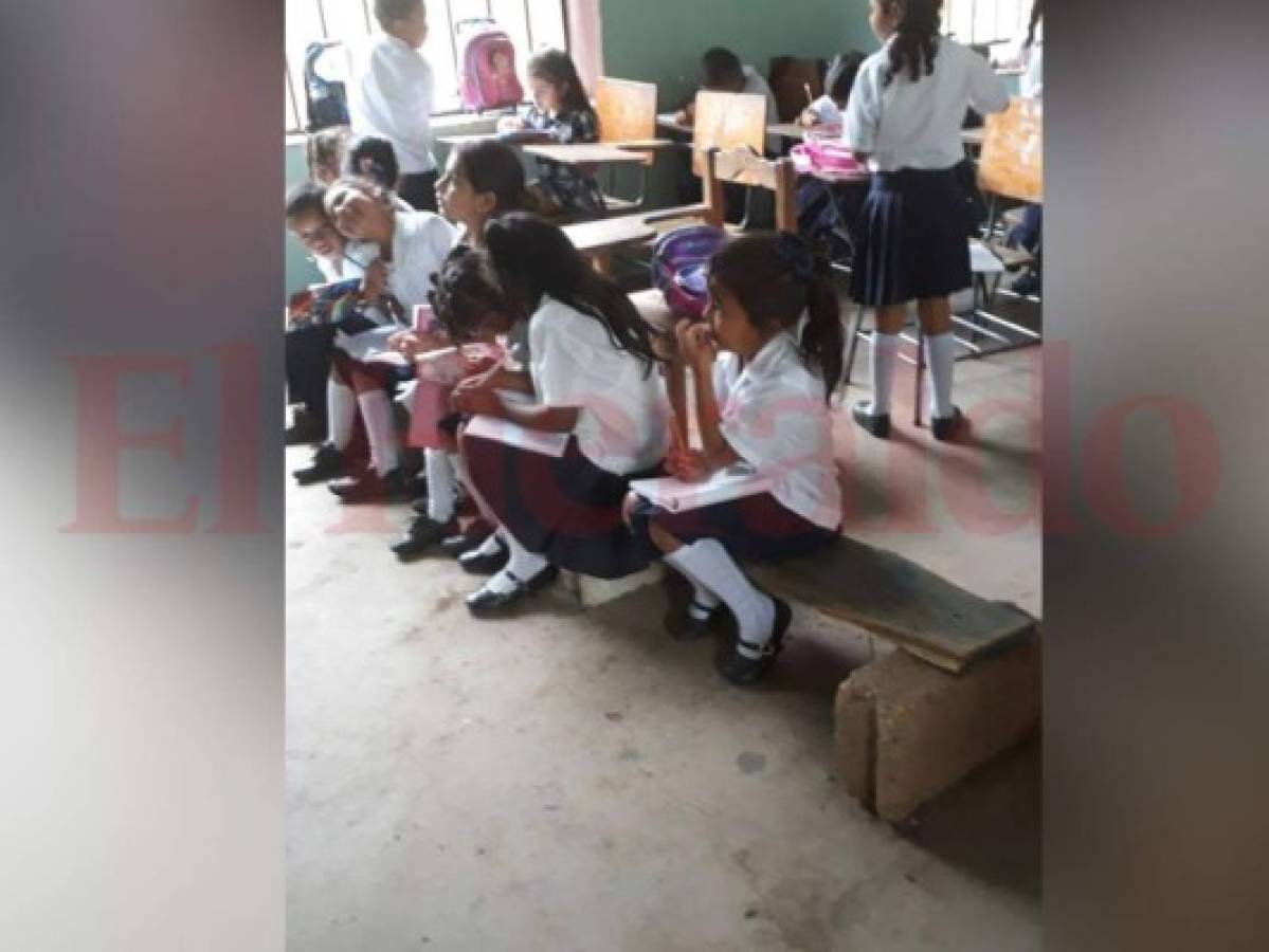 Niños reciben clases en precarias condiciones en escuela de Olancho