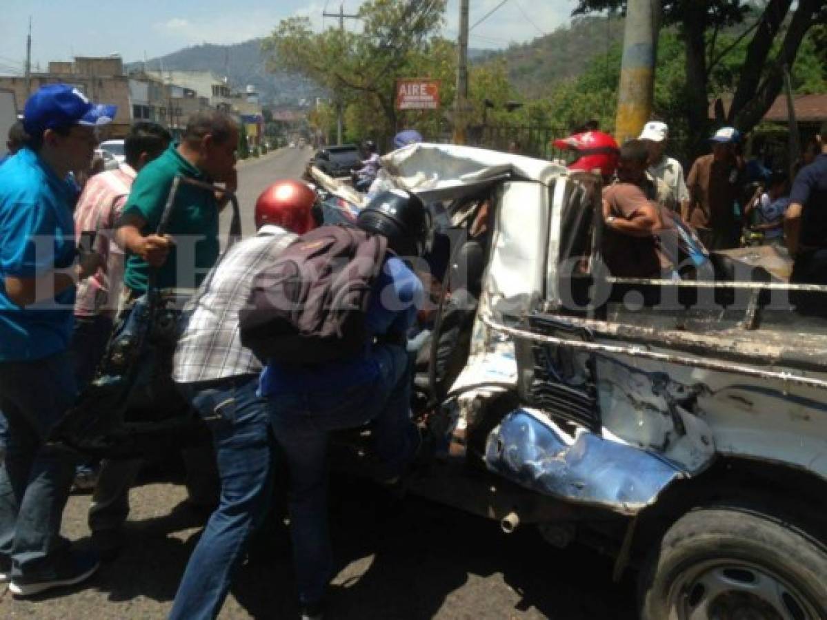Hombre resulta gravemente herido en accidente de tránsito en la capital de Honduras