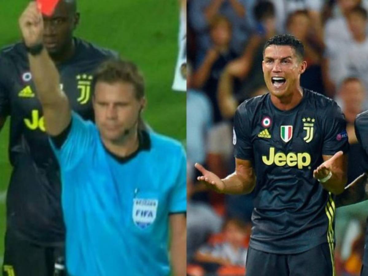 ¿Qué le dijo Cristiano Ronaldo al árbitro que lo expulsó en el duelo Juventus-Valencia?