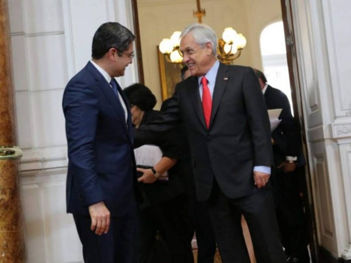 Juan Orlando Hernández se reúne con el presidente electo de Chile, Sebastián Piñera