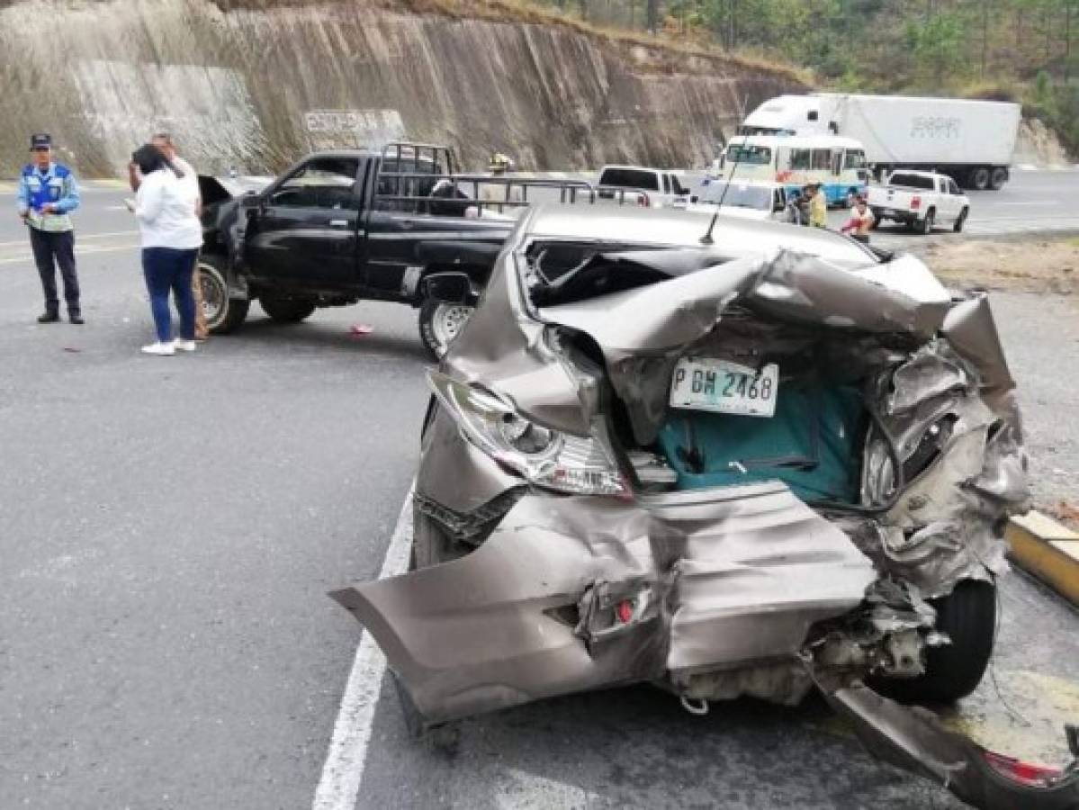 Cuatro heridos deja accidente en la carretera CA-5 en Comayagua 