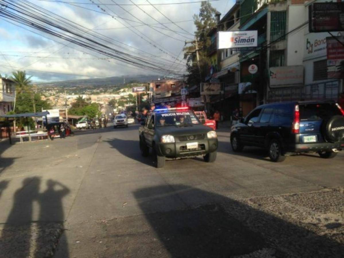 Realizan intenso operativo en la colonia El Pedregal del capital de Honduras