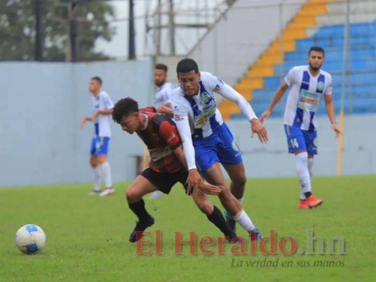 El Juticalpa FC se impuso sobre la hora 1-0 ante el Lone FC en el Estadio Morazán. Foto: Melvin Cubas | EL HERALDO