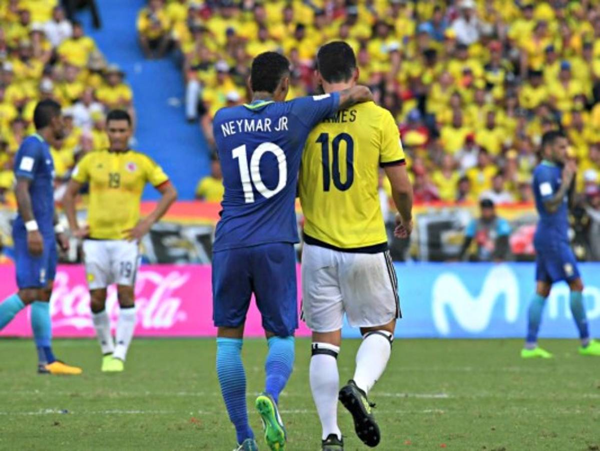 Colombia empató 1-1 con Brasil y mira a Rusia 2018
