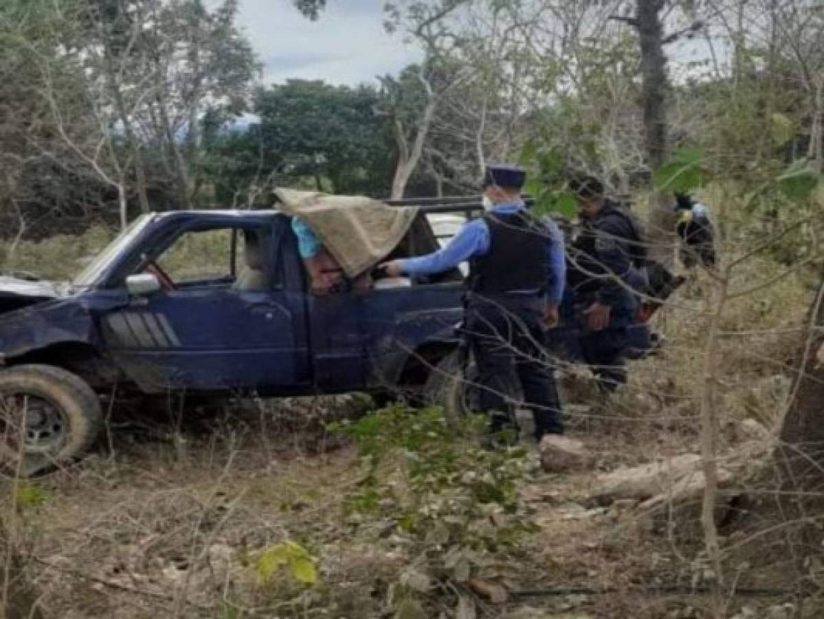 Dos hombres muertos deja aparatoso accidente en Intibucá