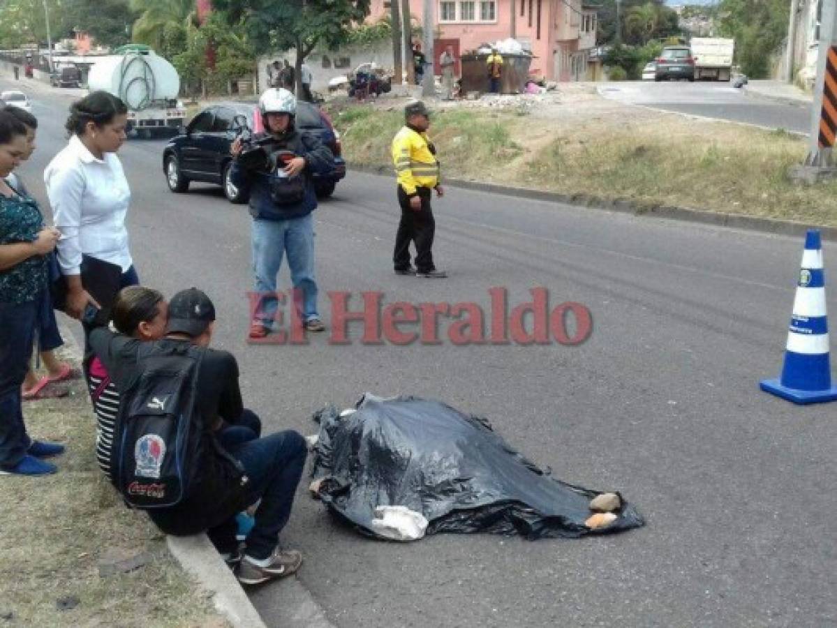 Camión cisterna atropella y mata a peatón en el anillo periférico de la capital de Honduras