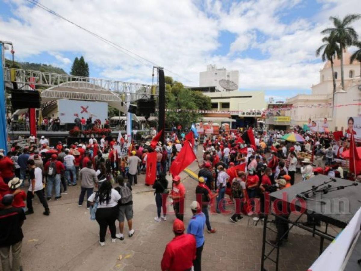 Junto a Nasralla, Doris Gutiérrez y Milton Benítez, candidata de Libre hace cierre de campaña en Tegucigalpa