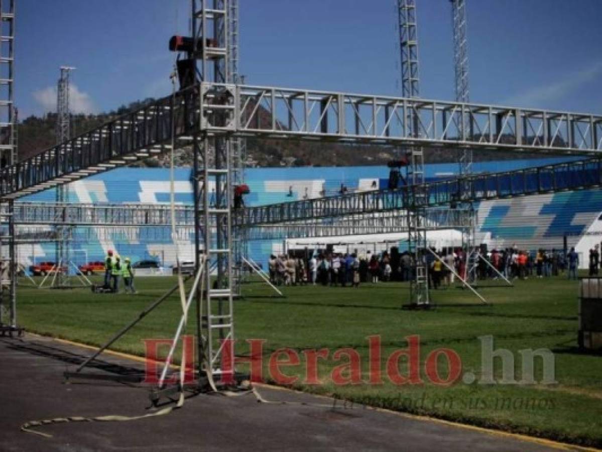 El Estadio Nacional fue acondicionado para el traspaso de mando presidencial. Foto: El Heraldo