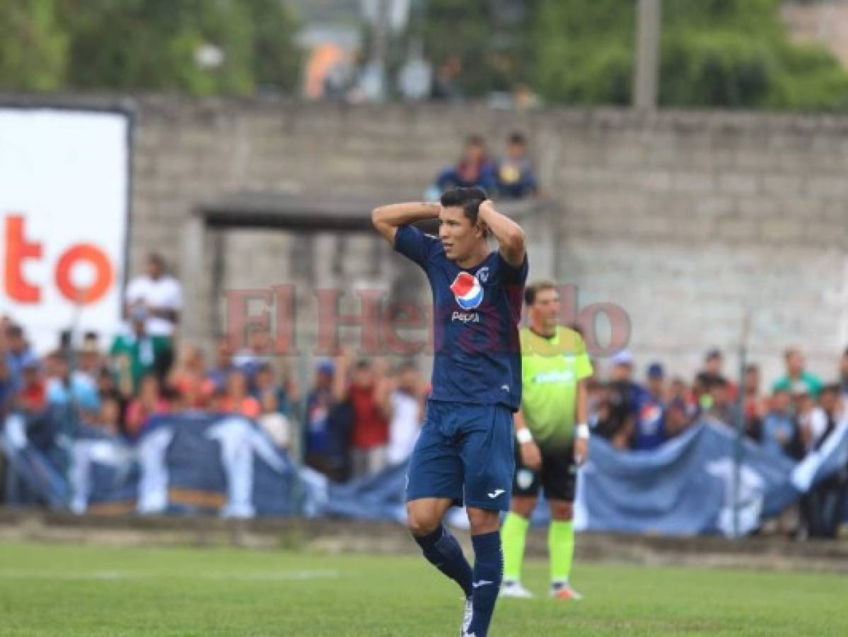 Kevin López se encargó de marcar el segundo de Motagua ante Real de Minas en Danlí. (Fotos: Ronal Aceituno / EL HERALDO)