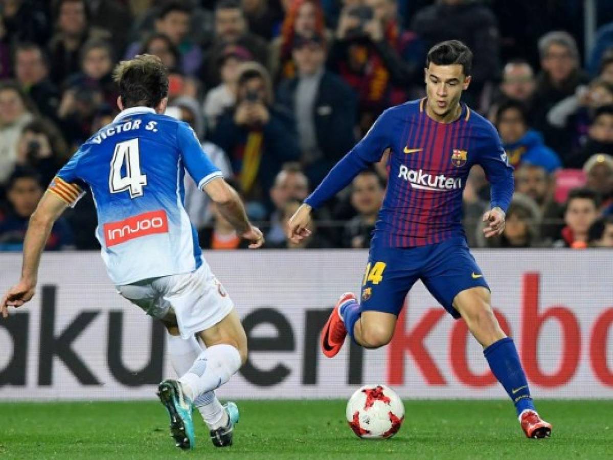Coutinho juega sus primeros minutos con el Barcelona vs el Espanyol