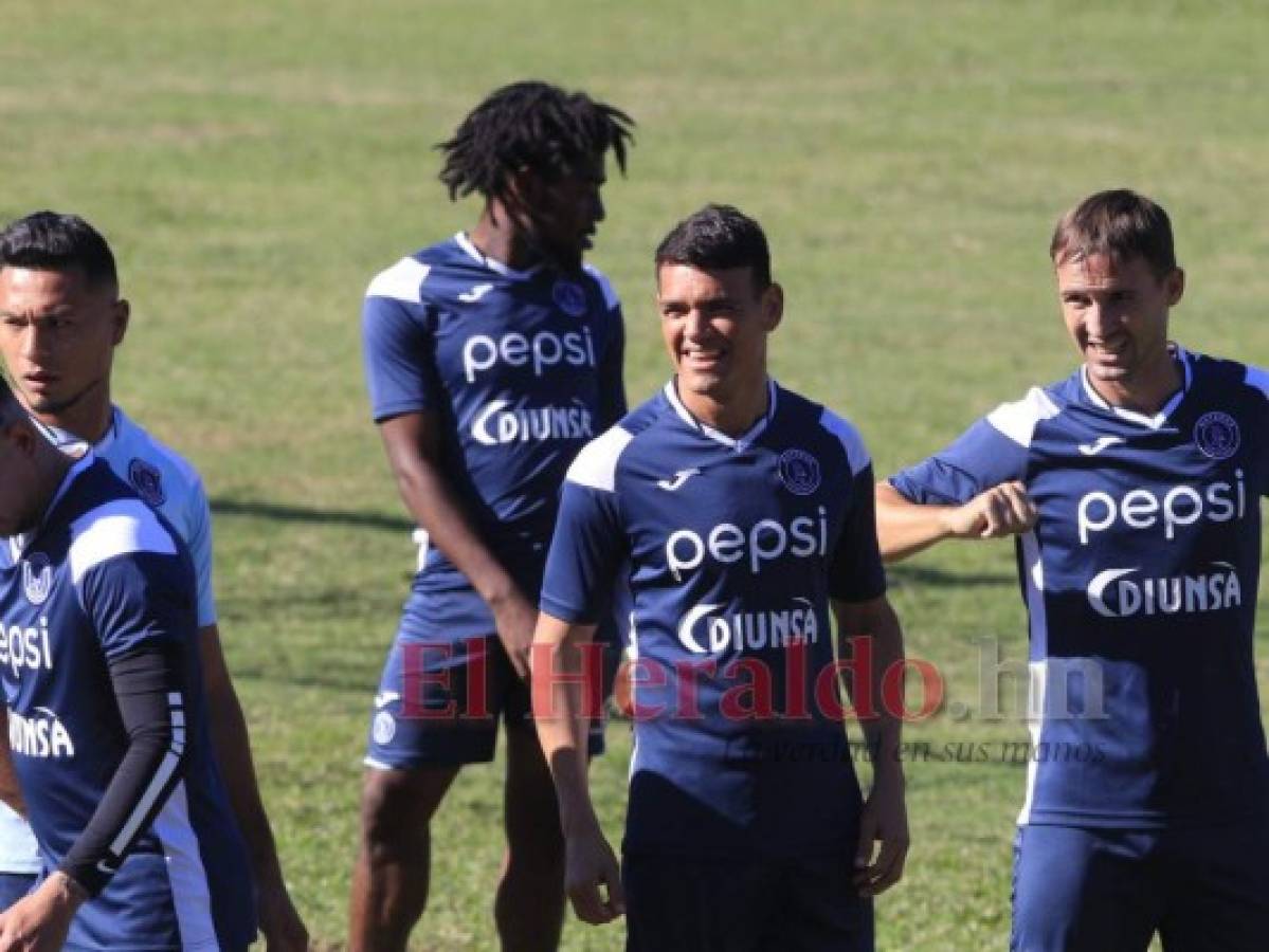 Motagua entrenó este viernes en Amarateca previo al clásico ante Olimpia el próximo domingo. Foto Ronal Aceituno| EL HERALDO