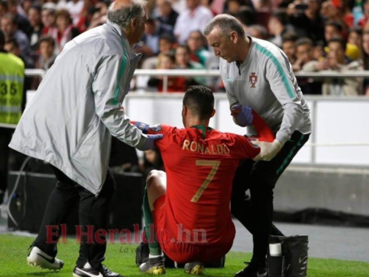 Cristiano Ronaldo abandona partido de Portugal por lesión  