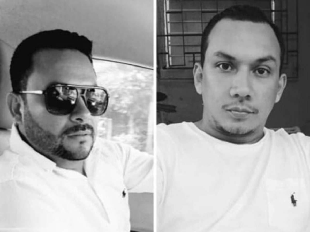 Fotografía en vida del comunicador German Vallecillos Jr. (izquierda) y el camarógrafo Jorge Posas (derecha).