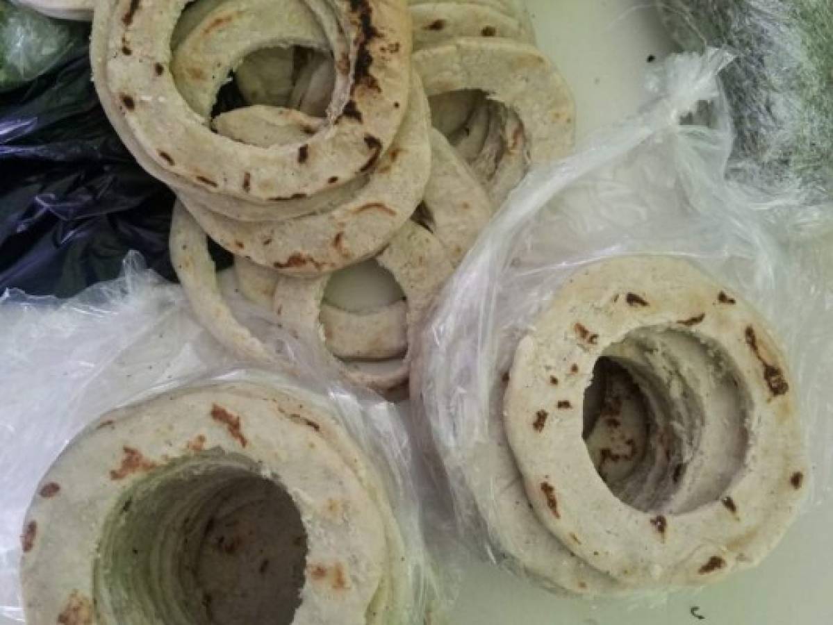 Camuflada en medio de tortillas, mujer pretendía introducir marihuana a Centro Penal de Copán 