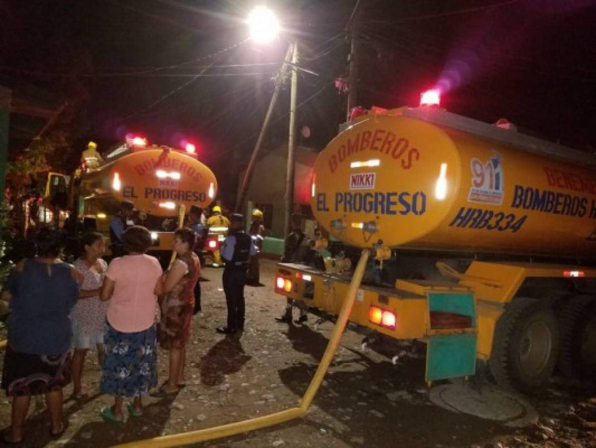 Madre y sus dos hijos mueren en incendio en El Progreso