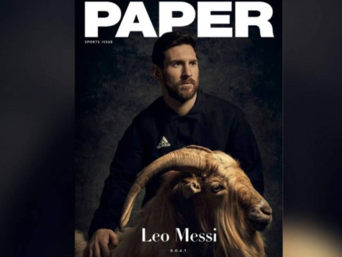 Leonel Messi sorprende al posar al lado de una cabra para la portada de una revista