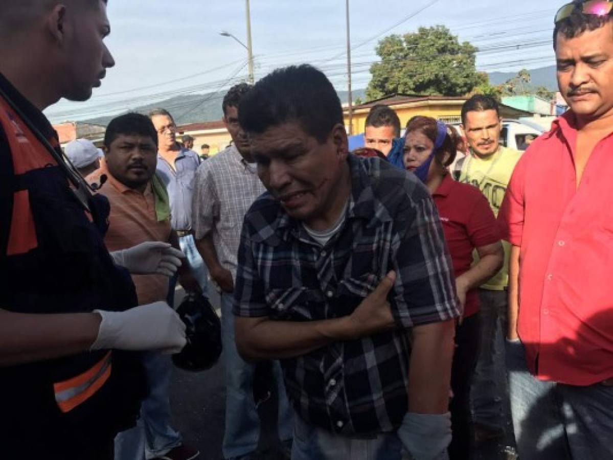 Más de ocho personas heridas tras accidente de buses en San Pedro Sula