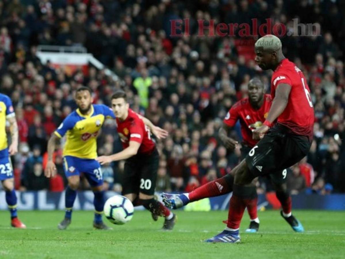 Manchester United venció 3-2 al Southampton por la Premier League