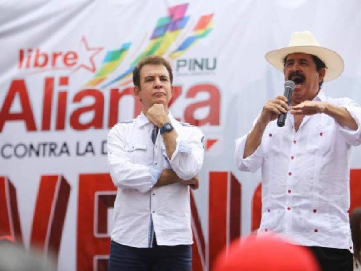Salvador Nasralla junto a Mel Zelaya en campaña de La Alianza.