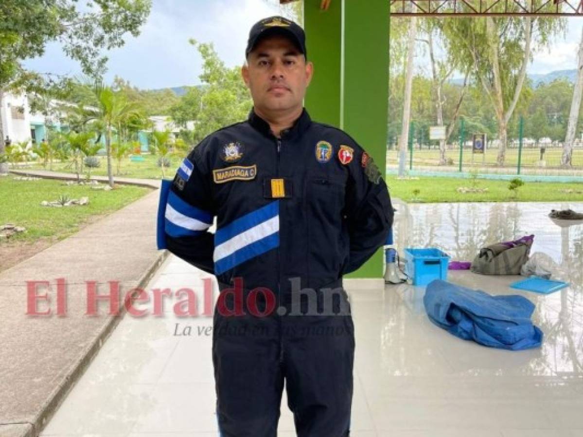 Kevin Maradiaga, el capitán que abrió con éxito el show de paracaidismo en el Nacional