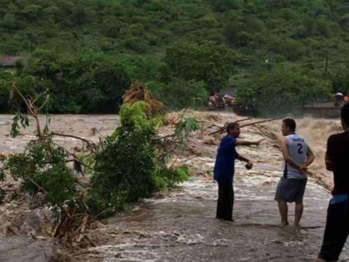 Incomunicada la zona sur de Honduras por fuertes lluvias
