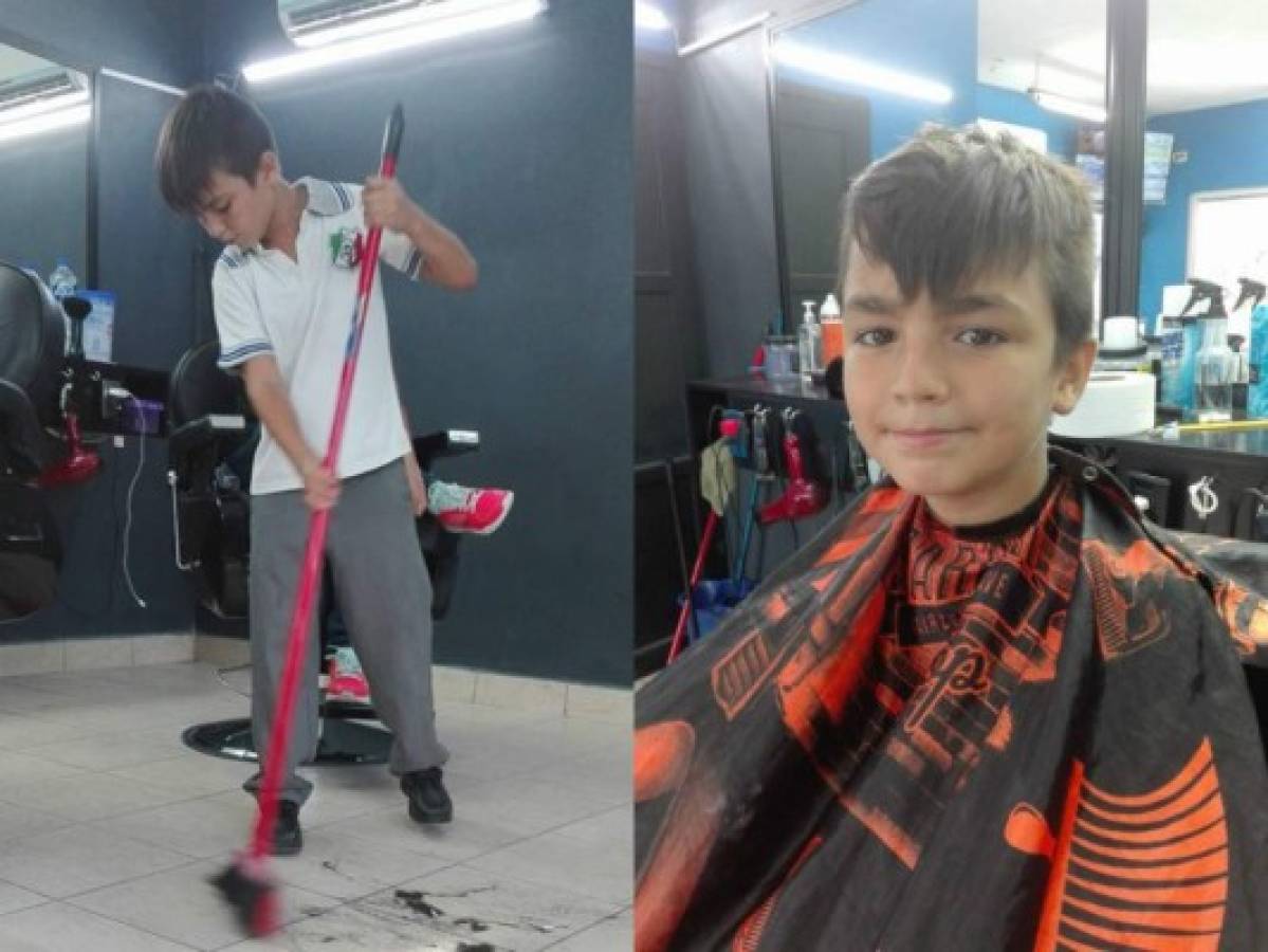 México: Niño conmueve al mundo tras pedir trabajo en barbería para ayudar a su familia