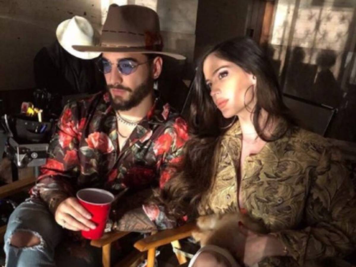 Cantante Maluma comparte tierna foto con su novia Natalia