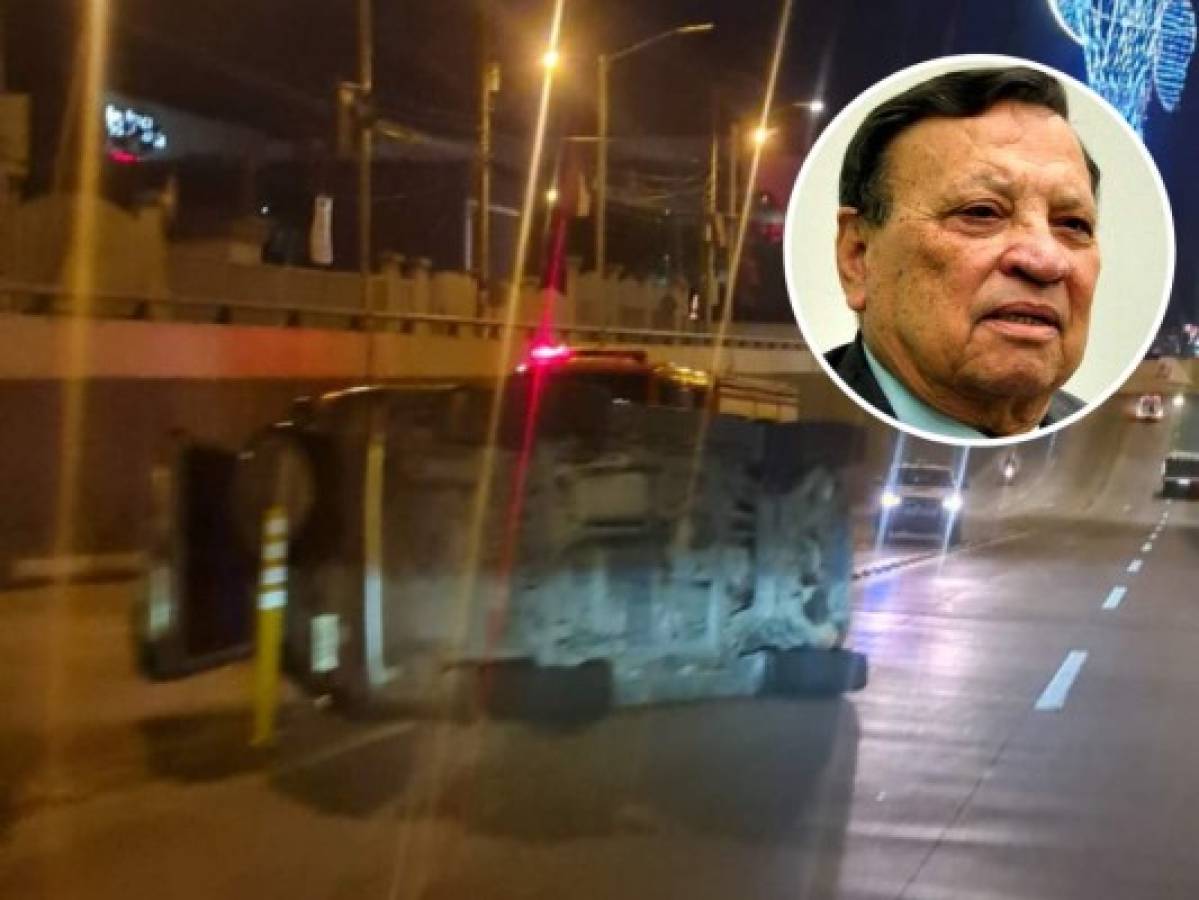 Ex magistrado del TSE, Augusto Aguilar, sufre aparatoso accidente vial en la capital