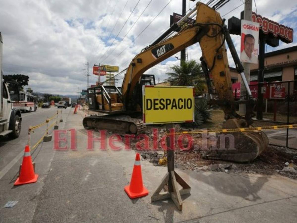 Cierran tramo del bulevar Centroamérica por obras de retorno aéreo en la Kennedy