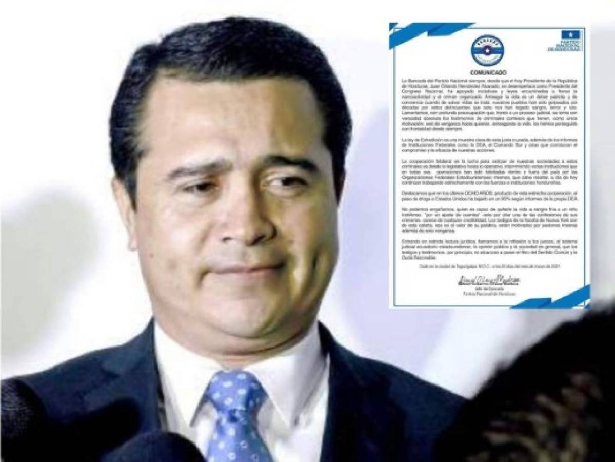 El mensaje del Partido Nacional tras condena de por vida contra 'Tony' Hernández