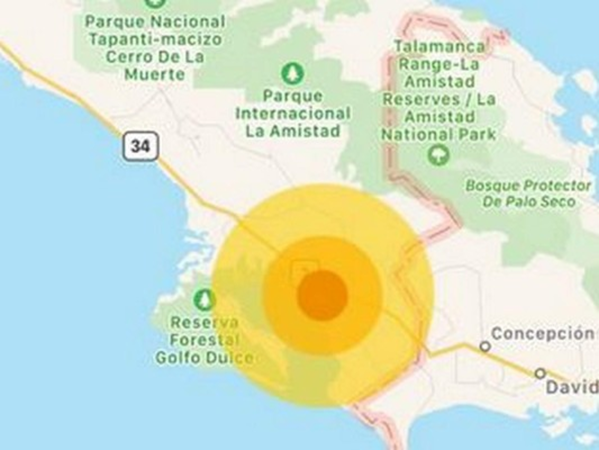 Sismo de 5.7 grados estremece el sur de Costa Rica