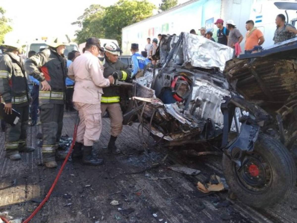 Un muerto tras aparatoso accidente de rastra en Santa Cruz de Yojoa