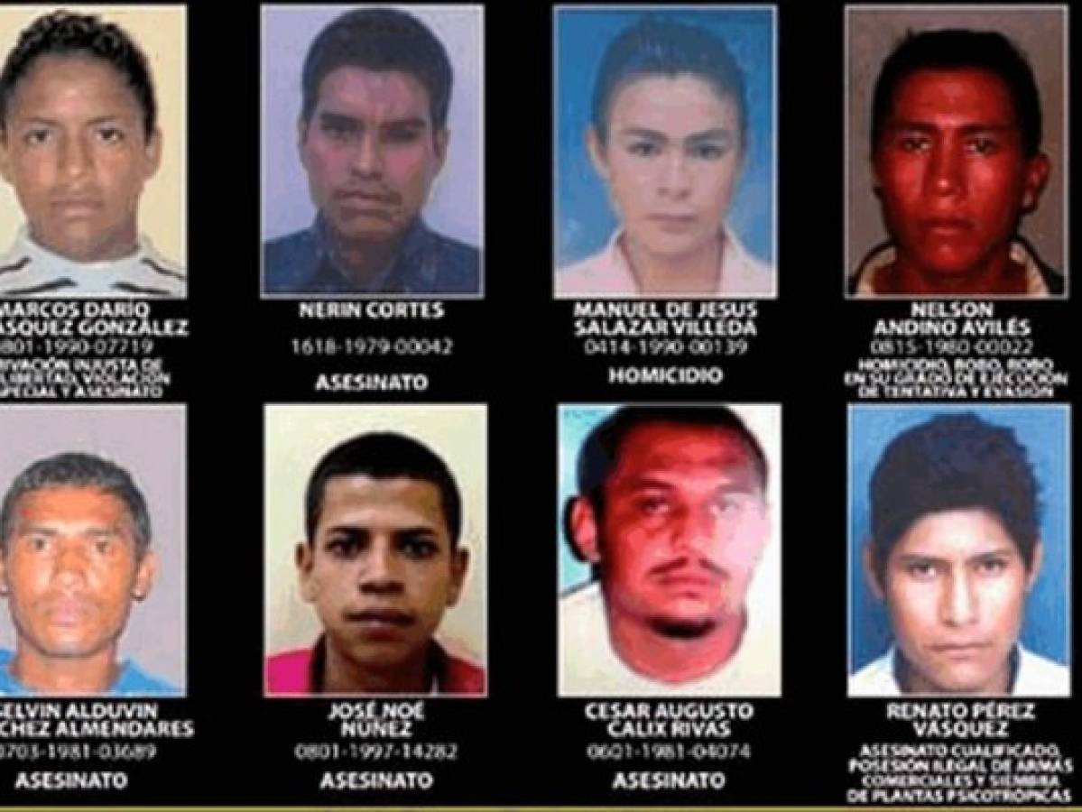 Divulgan la lista de los criminales más buscados en Honduras
