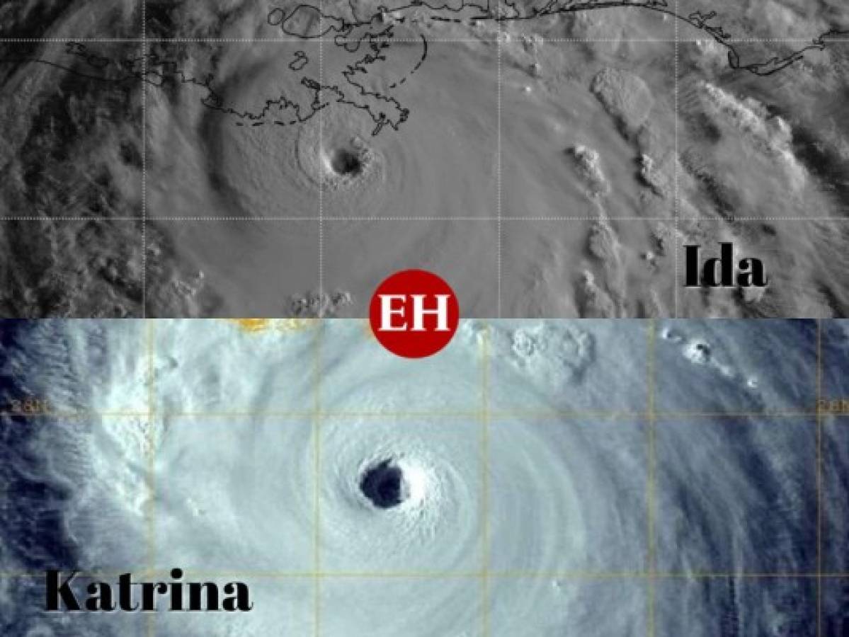 Huracán Ida vs Katrina y la foto que muestra su aterrador parecido  