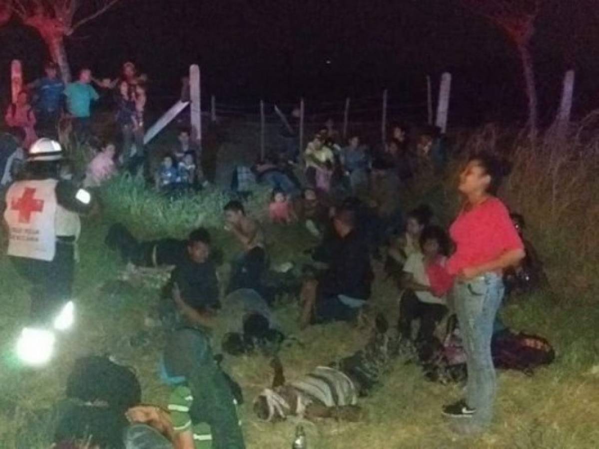 México: Identifican a los 17 hondureños heridos en volcamiento de tráiler en Veracruz