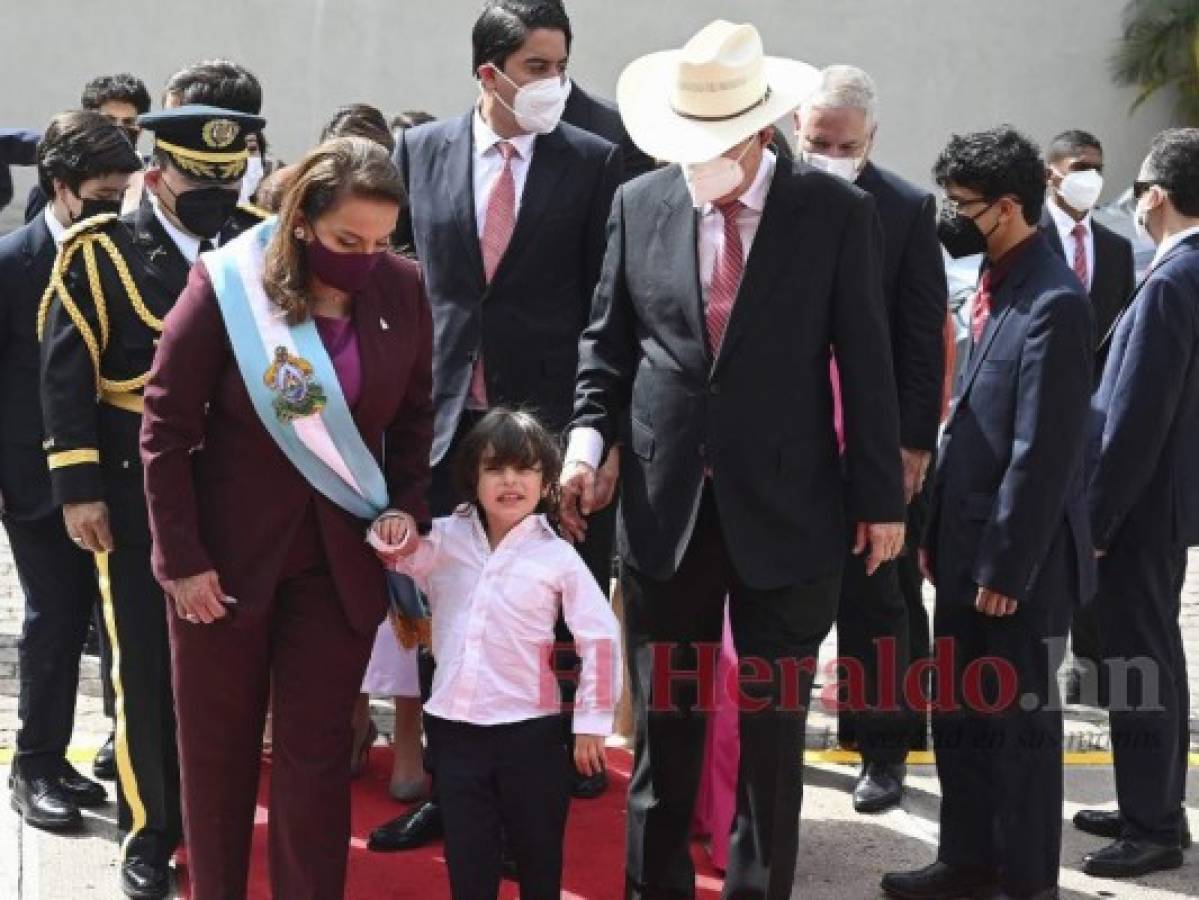 La primera imagen de la presidenta Xiomara Castro llegando a Casa de Gobierno