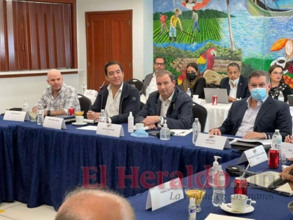 La reunión entre la comitiva de Castro y el Cohep estableció metas a cumplir entre ambos sectores. Foto: Marvin Salgado/El Heraldo