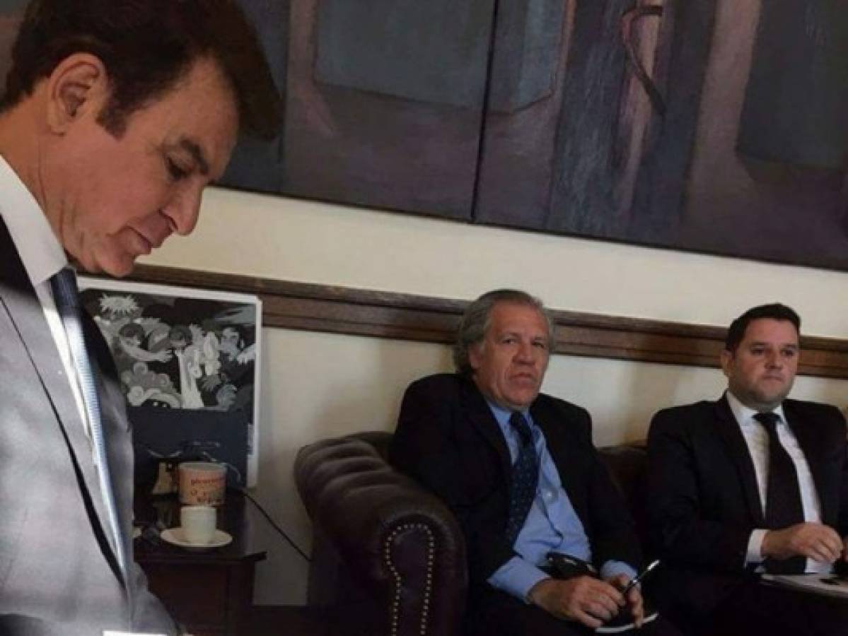 Salvador Nasralla se reúne con Luis Almagro, secretario de la Organización de Estados Americanos