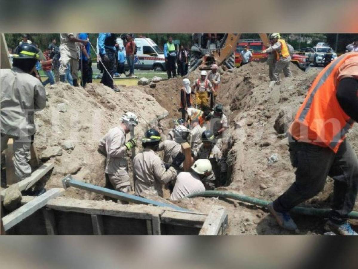 Dos obreros mueren soterrados en sector Mateo de la capital de Honduras   