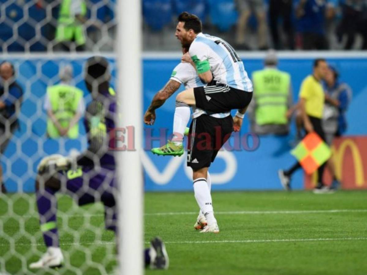 Argentina consigue su pase a octavos de final tras gol de Marcos Rojo ante Nigeria