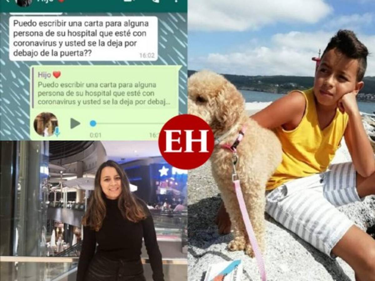 Niño hondureño pide a su madre llevar carta a pacientes con Covid-19 en Madrid