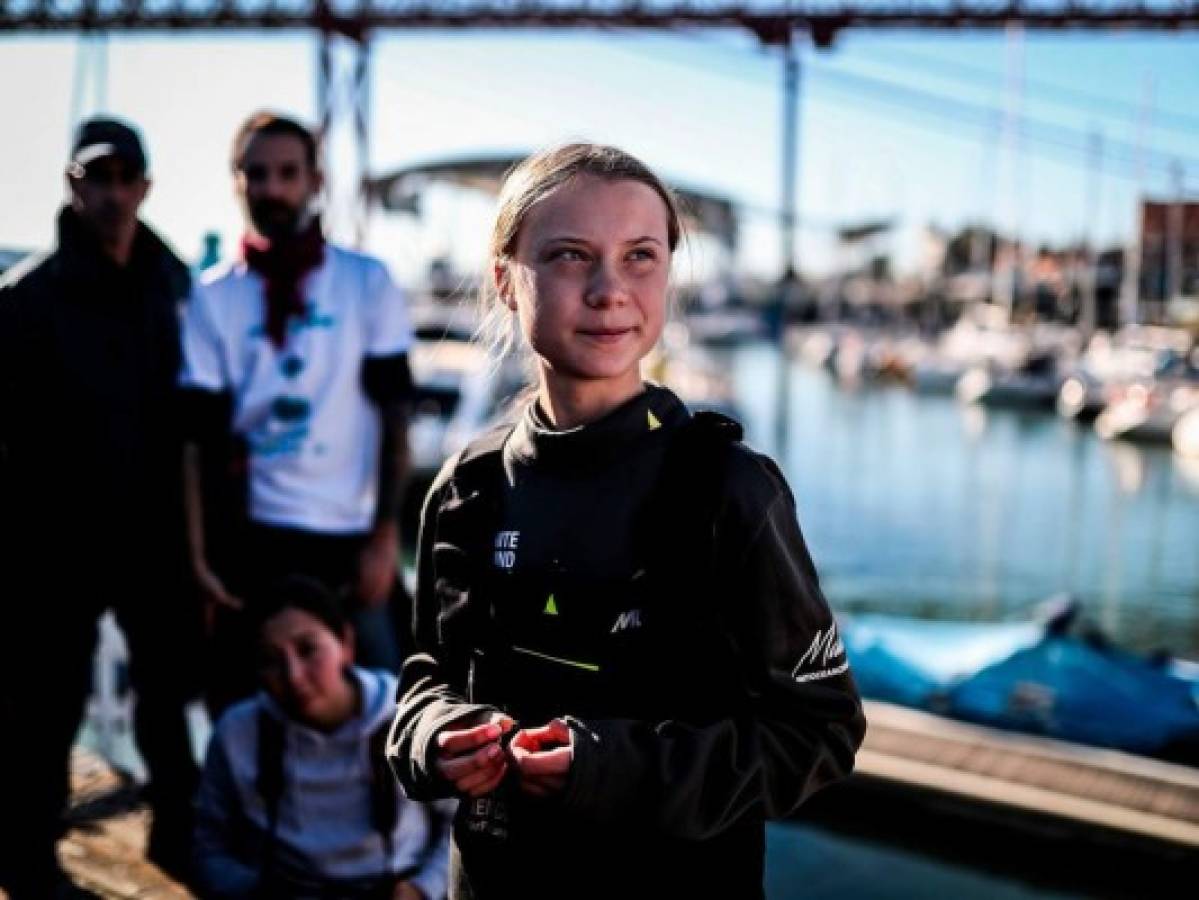 Greta Thunberg llega a Europa tras cruzar Atlántico en barco