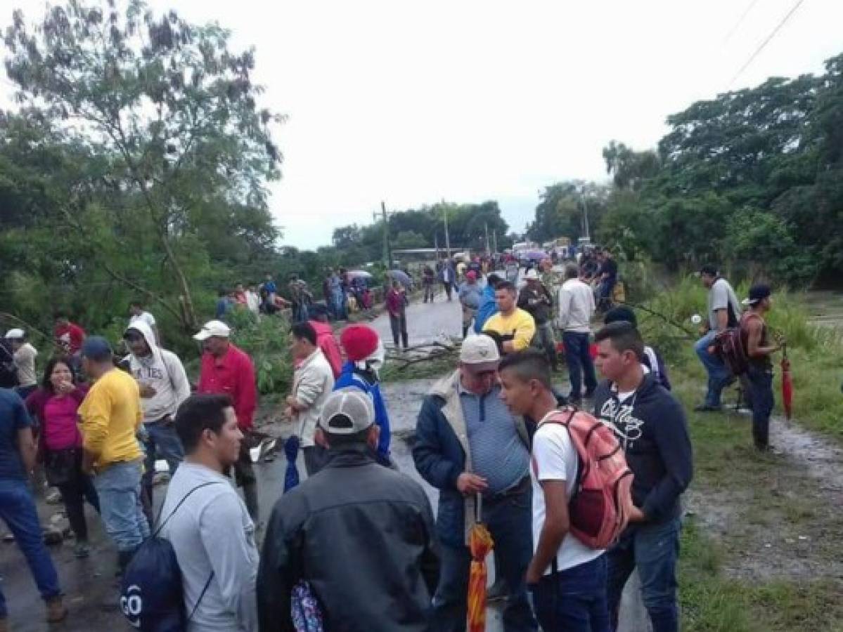 Lugares en los que se registran protestas y tomas de carreteras en Honduras