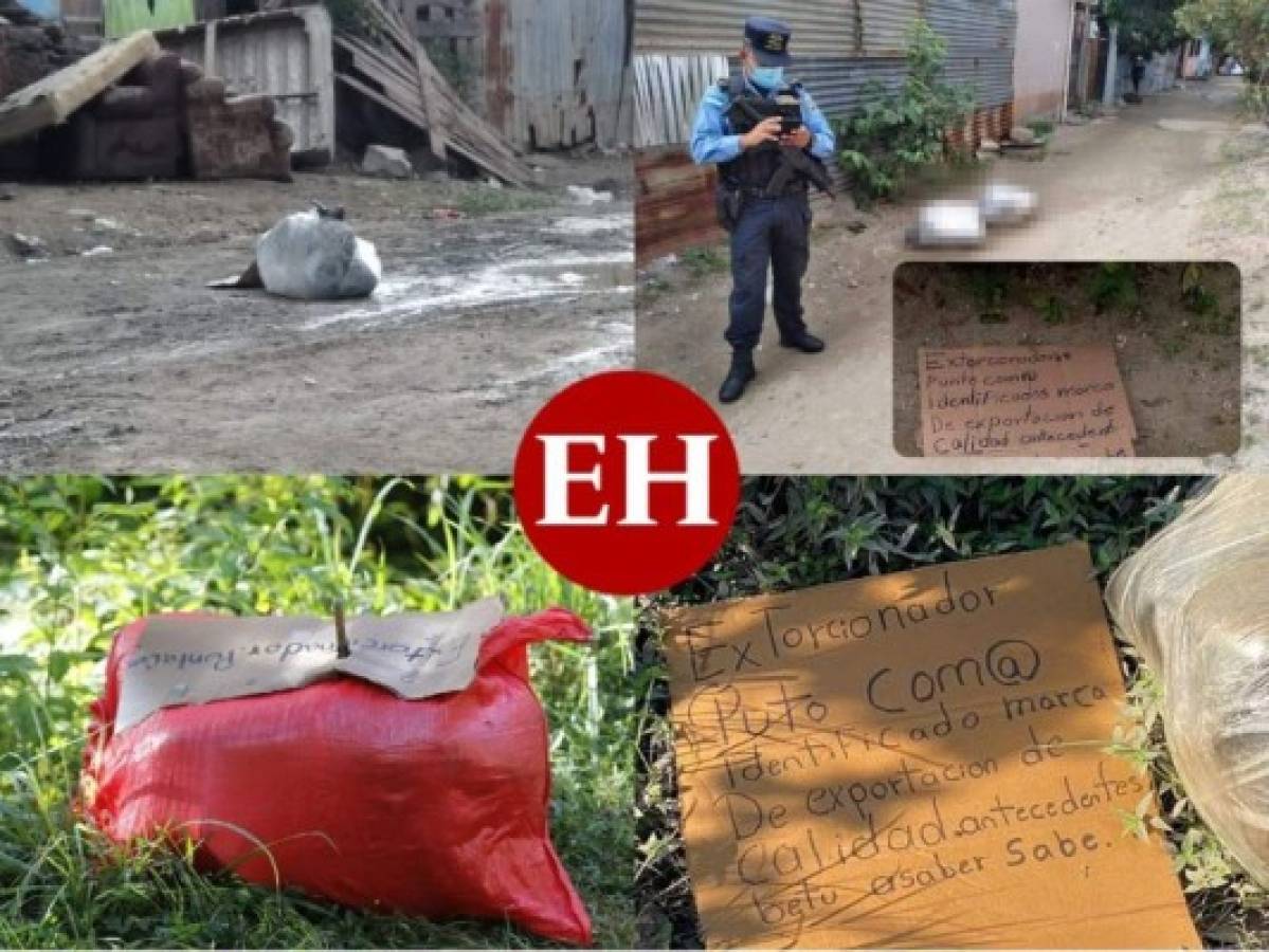 El misterioso mensaje que criminales dejan a cuerpos encostalados en Honduras