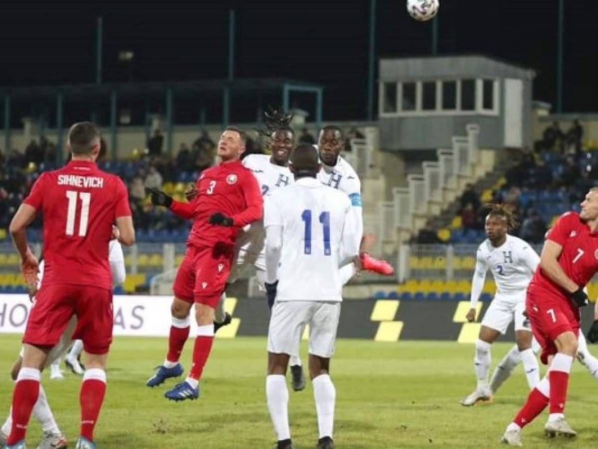 Honduras empató 1-1 Bielorrusia con gol de Alex López