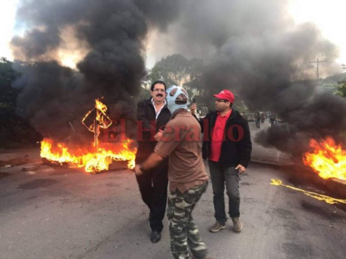 'Mel' Zelaya encabeza tomas de la Alianza de Oposición en la colonia El Sitio de la capital