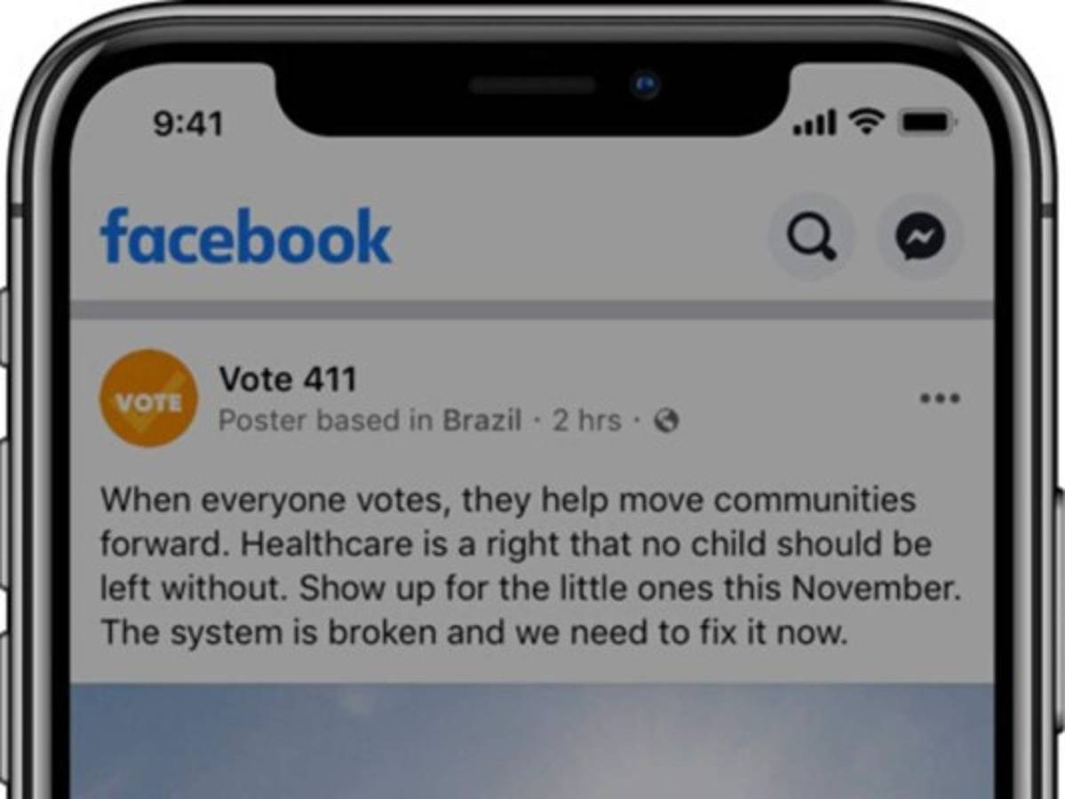 Facebook etiquetará origen de mensajes políticos